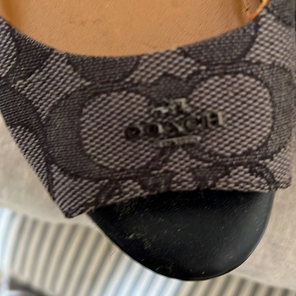 COACH Ferry Wedge Sig Jacquard Monogram black- Size 6.5 B. - Picture 3 of 7